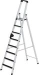 MUNK Stufen-Stehleiter CLIP-STEP, einseitig begehbar, geriffelt, 8 Stufen