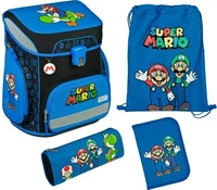 Scooli SUND8255, Scooli Schulranzen Set 5tlg. EasyFit Super Mario (2025)