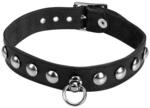 Leder-Halsband mit Rundnieten
