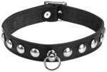 Leder-Halsband mit Rundnieten
