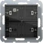 Gira Tastsensor 4 Standard 2-fach KNX System 55, mit Busankoppler, Temperatursensor,