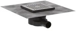 Hansgrohe RainDrain Point Komplettset Punktablauf 150x150mm, Auslass waagerecht,