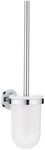 Grohe Start Toilettenb&uuml;rstengarnitur Glas/Metall Wandmontage verdeckte Befestigung,