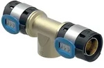 Geberit FlowFit T-St&uuml;ck mit Innengewinde, D 32mm, Rp 3/4", D1 32mm, Rotguss bleifrei