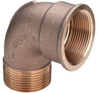 Viega Bogen 90 Grad 3092, R 1/2 " x Rp 1/2 ", Rotguss 264024