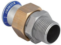 Geberit Mapress Edelstahl &Uuml;bergangsverschraubung mit Au&szlig;engewinde D 22mm, R...