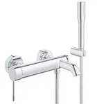 Grohe Essence Einhand-Wannenbatterie, mit Brausegarnitur, Chrom, 25249001...