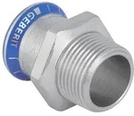 Geberit Mapress Edelstahl &Uuml;bergang mit Au&szlig;engewinde D 54mm, R 1 1/2", 31722...