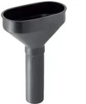 Geberit Trichter oval, DN 50, 18,5x9,5x17,5cm, PE-HD, Schwarz, 352379161 352379161