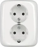 Busch Jaeger 2TKA00003898, Busch Jaeger SCHUKO Doppelsteckdose 202 EUJB-214 Reflex SI