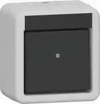 Gira 310630, Gira Wippschalter AusWe WG AP, 10AX 250V, IP44, Thermoplast, Grau,