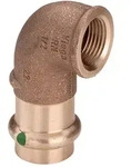 Viega Sanpress &Uuml;bergangswinkel 90 Grad mit SC-Contur 2214.2, d. 28mm x Rp 1",