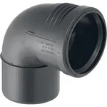 Geberit Silent-PP Bogen, 87,5 Grad, DN 125, PP-MD, Schwarz, 390624141 390624141