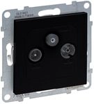 Legrand Antennen-Enddose SEANO, 10 dB, Unterputz, Kunststoff, Schwarz lackiert,