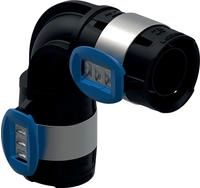 Geberit Bogen FlowFit 90 Grad, DN 20, 25mm, PPSU, Schwarz, 620072001 620072001