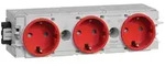 hager SCHUKO Dreifachsteckdose mit Wago Steck-/Klemmtechnik C-Profil in...