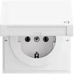Gira Schutzkontakt-Steckdose mit Klappdeckel, 16A, 250V, Reinwei&szlig; gl&auml;nzend, 445470