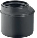 Geberit Reduktion exzentrisch Silent-PP, 110x75mm, PP-MD, Schwarz, 390576141