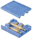 Geberit Mepla Kreuzungs-T-St&uuml;ck mit D&auml;mmbox, CW617N, D 20mm, D1 16mm, D2 20mm