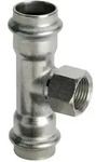 Viega Sanpress Inox T-St&uuml;ck mit SC-Contur 2317.2, d. 42mm x Rp 1/2" x d. 42mm, Stahl