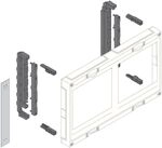 hager Baustein, univers N, 300x500mm, f&uuml;r 4 Trenner NH00 auf Sammelschienensystem