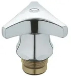 Grohe Oberteil, DN 20, mit Trecorn-Griff, Markierung Blau, Chrom, 11104000 11104000