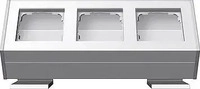 Gira 119327, Gira Profil 55 3-fach, mit Befestigungswinkel, Aluminium,...