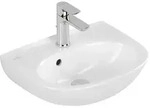 Villeroy & Boch Handwaschbecken O.novo 450x360mm Oval 1 Hahnloch mit &Uuml;berlauf Wei&szlig;