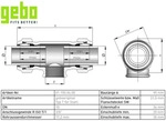 Gebo Original Temperguss-Klemmverbinder 150 Typ T, 3/8", Grau, f&uuml;r Stahlrohr