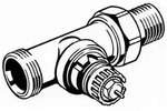 Danfoss Ventilgeh&auml;use RA-N 15 G 3/4" AG, Durchgangsausf&uuml;hrung, matt vernickelt