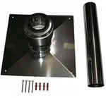 Wolf Schachtabdeckung DN 80 starre Systeme, M&uuml;ndungrohr Edelstahl 2651512