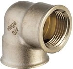 Viega Bogen 90 Grad 3090, Rp 2 " x Rp 2 ", Rotguss 269296