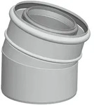 Wolf Abgasbogen DN 80/125 konzentrisch 30 Grad, Polypropylen 2651483