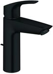 Grohe Eurosmart 1-Loch-Einhand-Waschtischbatterie, M-Size, Mattschwarz,