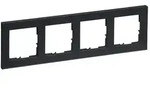 Legrand 4-fach Rahmen SEANO+, 86x300mm, Kunststoff, Anthrazit, 765484 765484