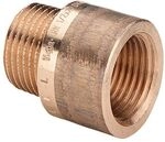 Viega Verl&auml;ngerung 3525, R 3/4 " x Rp 3/4 " x 100mm, Rp-Gewinde k&uuml;rzbar, Rotguss