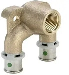 Viega Sanfix P Doppelwinkel mit SC-Contur 2125.7, d. 16mm x Rp 1/2" x 16mm, Rotguss