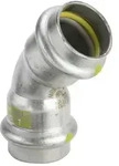 Viega Sanpress Inox G Bogen 45 Grad mit SC-Contur 0226 f&uuml;r Gas, d. 15mm, Stahl