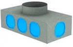 Kermi x-well Verteiler Sammler 8-fach NW 125 f&uuml;r Luftkanal 72/92 Y2202000002K