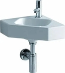 Geberit 124729000, Geberit iCon Eckhandwaschbecken, Breite 46cm, Tiefe 33cm, Hahnloch