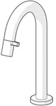 Hansa Nova Style Einhebel-Waschtischbatterie, Ausladung 131mm, DN 15, Chrom, 50918101