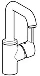 Hansa Primo Einhebel-Waschtischbatterie, Ausladung 142mm, DN 15, Chrom, 49552203