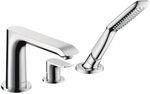 Hansgrohe Metris 3-Loch Wannenarmatur Fertigset Wannenrandmontage, Chrom 31190000