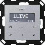 Gira 228426, Gira Unterputz-Radio RDS System 55, Alu, 228426 228426