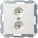 Gira Stereolautsprecher-Steckdose System 55, mit Schraubklemmen, 10mm2, Reinwei&szlig;,