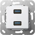 Gira USB 3.0 A 2-fach Gender Changer, Reinwei&szlig;, 568403 568403