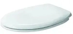 Duravit WC-Sitz, Oval, Wei&szlig; Hochglanz 376x43x446mm, ohne Absenkautomatik,