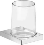 KEUCO Glashalter Edition 11 11150, komplett m. Echtkristall-Glas, verchromt