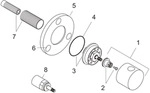 Hansgrohe Abstellventil, Umstellventil S Trio/ Quattro Unterputz, Chrom 15932000