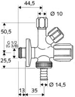 Schell Comfort RV Kombi-Eckventil, DN 15 G 1/2 ", Chrom 035510699